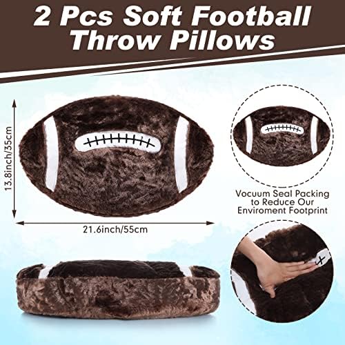 Jetec Football Shaped Plush Pillow Set