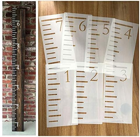 Onwon 7 Feet Growth Chart Stencil Scale Template for Kids Wall Art