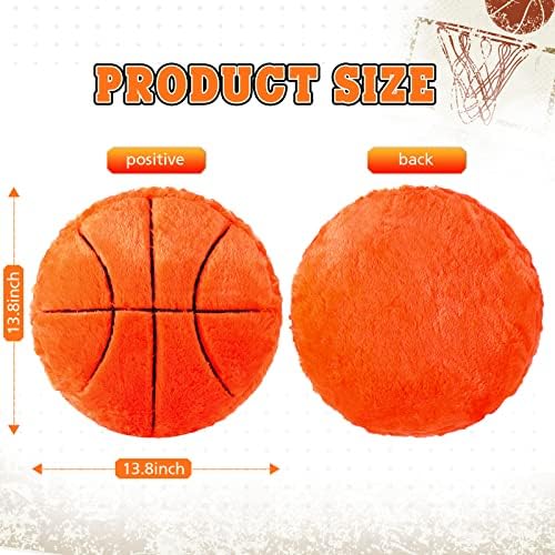 Jetec 2 Pcs Basketball Shaped Plush Pillow