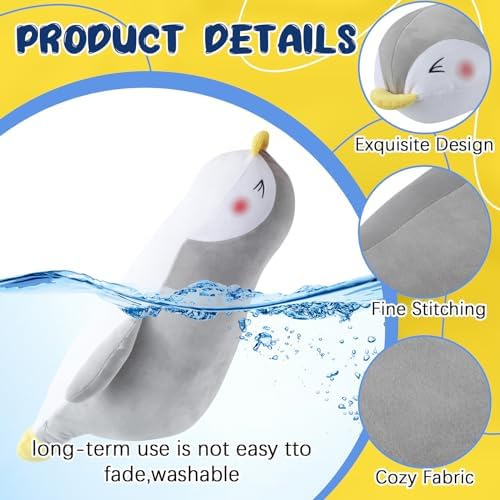 2 Pcs Large Penguin Plush Pillow Toy