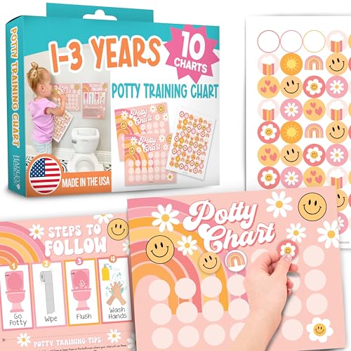 Hadley Designs Retro Potty Training Chart for Toddler Girls 1