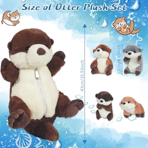 5 Pcs Sea Otter Plush Set