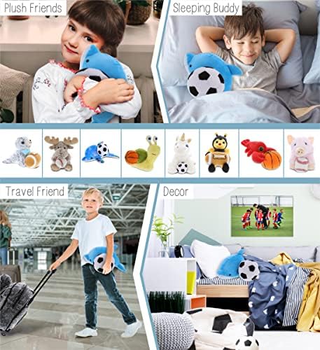 DolliBu Dolphin Plush with Soccer Ball