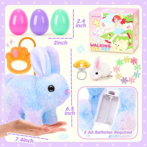 Plush Bunny Easter Toy with Sound and Movement