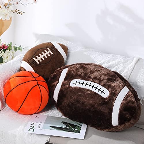 Jetec Football Shaped Plush Pillow Set
