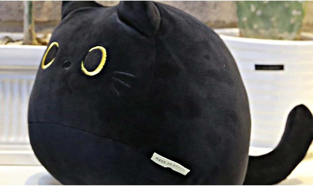 Black Cat Plush Pillow Toy For Kids Baby Girls