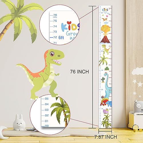 Baby Height Growth Chart with Dinosaur Design