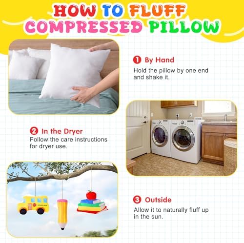 Suzile 3 Pcs 16 Inch Plush Pillow