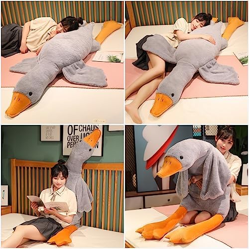 Grafingy Big Grey Swan Plush Pillow