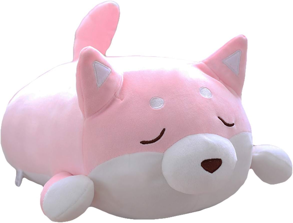 Cute Shiba Inu Plush Pillow 135in Pink Smiling Eye