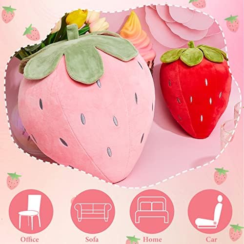 Juexica 2 Pcs Strawberry Plush Pillow