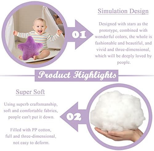 Star Pillow Plush Purple Cute Toy for Kids 157 Inch 1