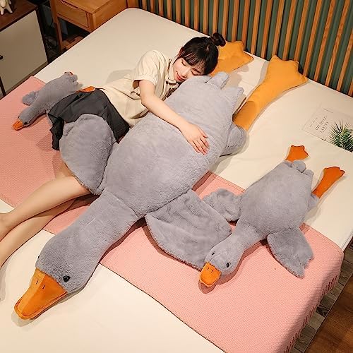 Grafingy Big Grey Swan Plush Pillow