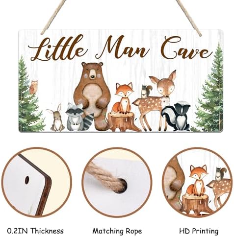 Uflashmi Little Man Cave Wall Sign