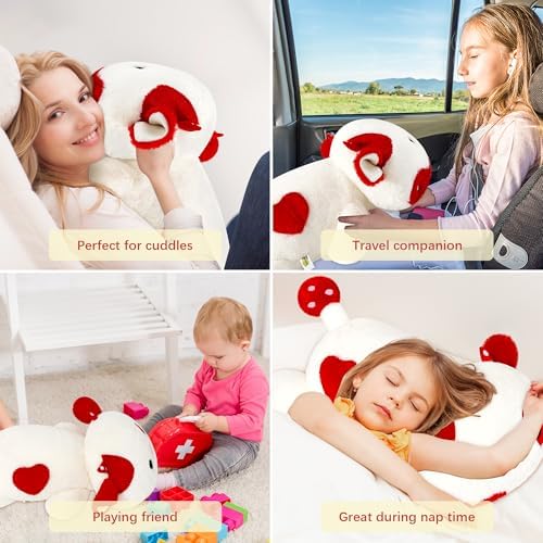 Onsoyours Weighted Mushroom Cow Plush Toy
