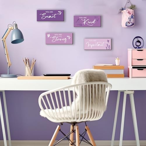 Elegant Purple Butterfly Wall Decor Set
