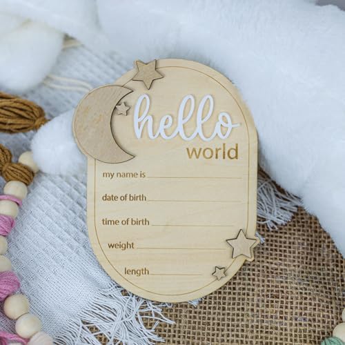 Baby Announcement Sign Hello World