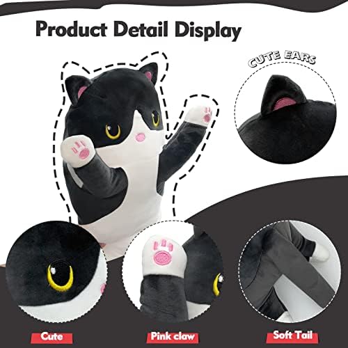 Kawaii Long Cat Plush Pillow for Kids