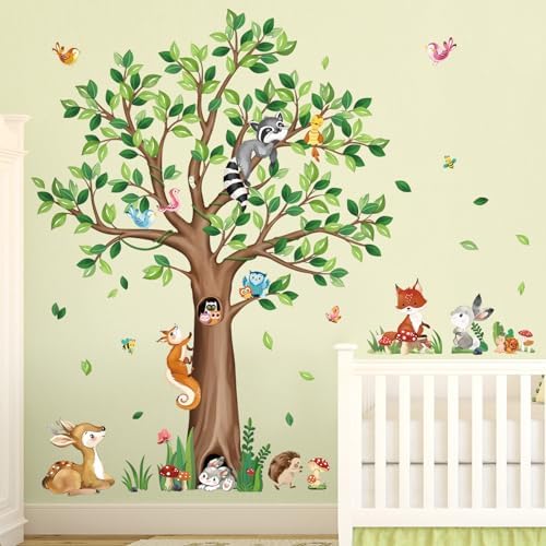 Decalmile Woodland Animals Wall Stickers