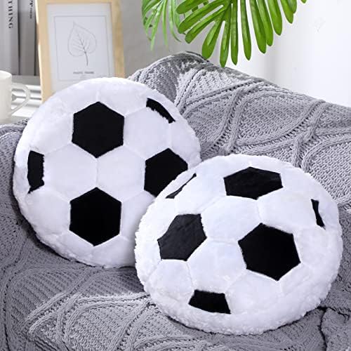 Jetec Soccer Shaped Plush Pillow Set