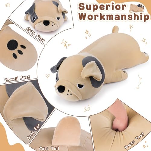 Auspicious Beginning 30 Inch French Bulldog Plush Pillow