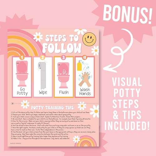 Hadley Designs Retro Potty Training Chart for Toddler Girls 1