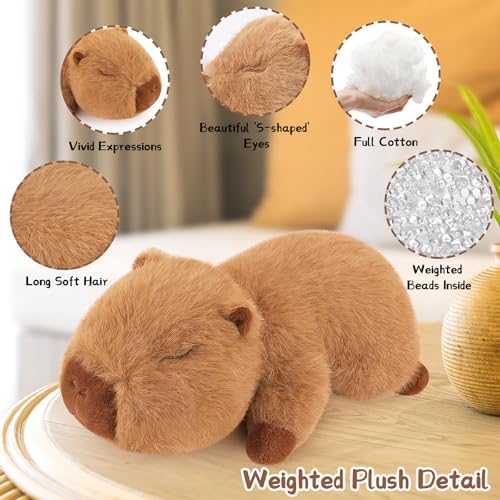 Weighted Capybara Plush Pillow - 2lb 15
