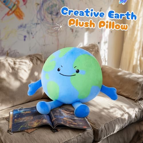 Earth Plush Pillow for Kids and Astronomy