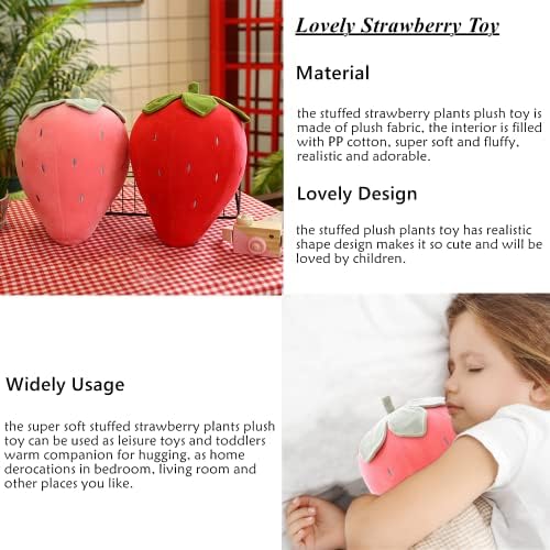 Soft Fruit Stuffed Strawberry Plush Pillow for Kids