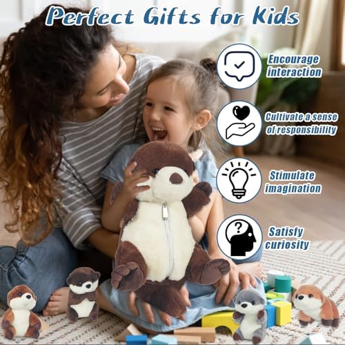 5 Pcs Sea Otter Plush Set