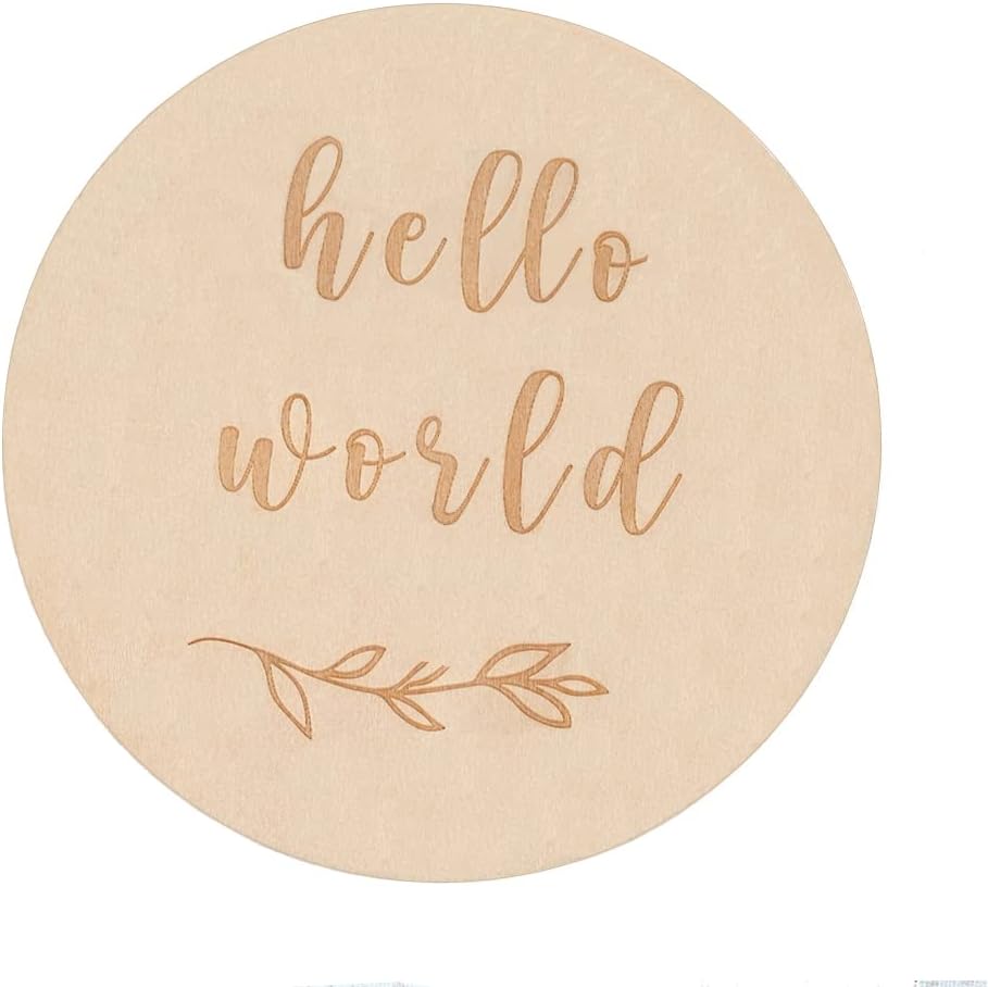 Wooden Baby Announcement Sign Double Sided