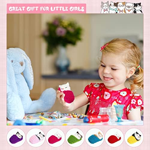 Zubebe 12 Pcs Sleeping Cat Dolls in Slippers