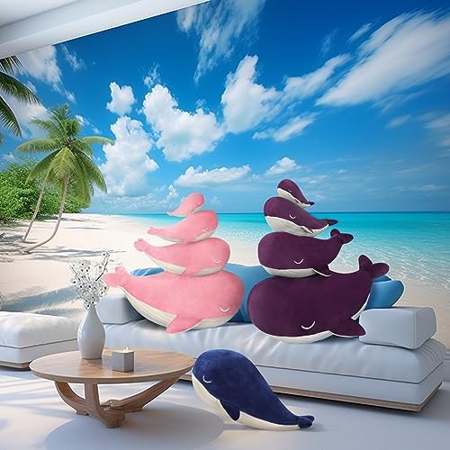 MUPI Blue Whale Plush Pillow 10 Inch