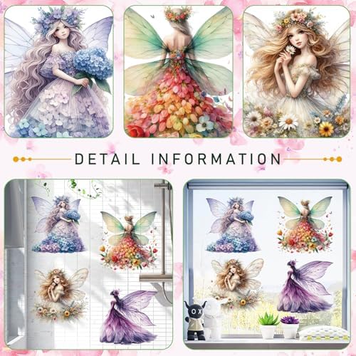 2 Sheets Removable Butterfly Girl Wall Decals