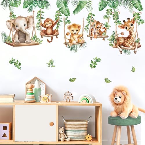 Wondever Jungle Animals Wall Stickers