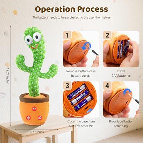 Dancing Talking Cactus Toy for Babies