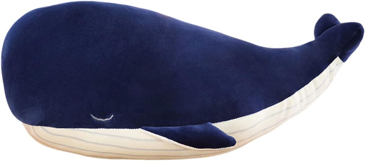 Large Blue Whale Plush Toy Hugging Pillow