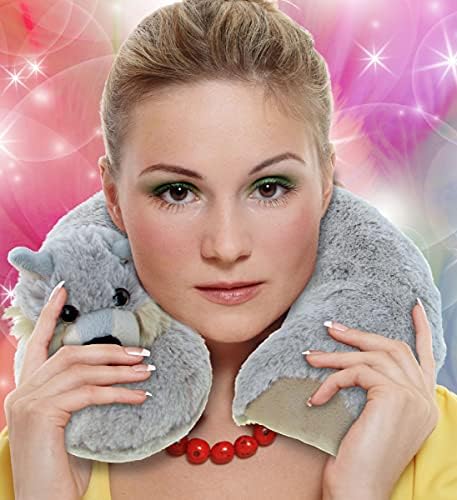 DolliBu Wolf Plush Neck Pillow