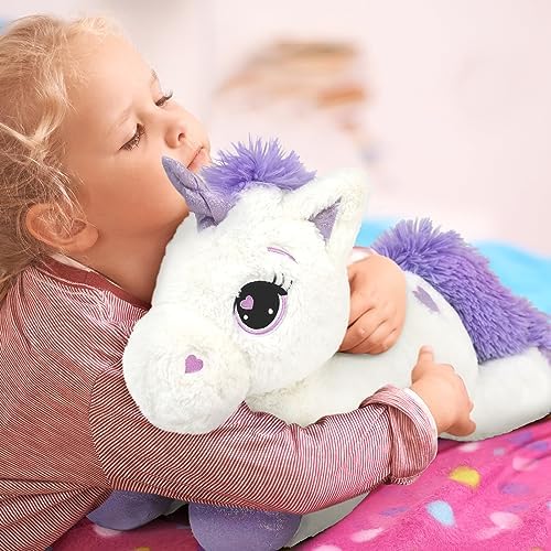 Big Stuffed Unicorn Plush Pillow 24 Inch
