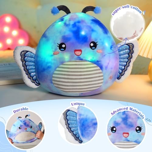 Houwsbaby 12 Inch LED Butterfly Plush Pillow