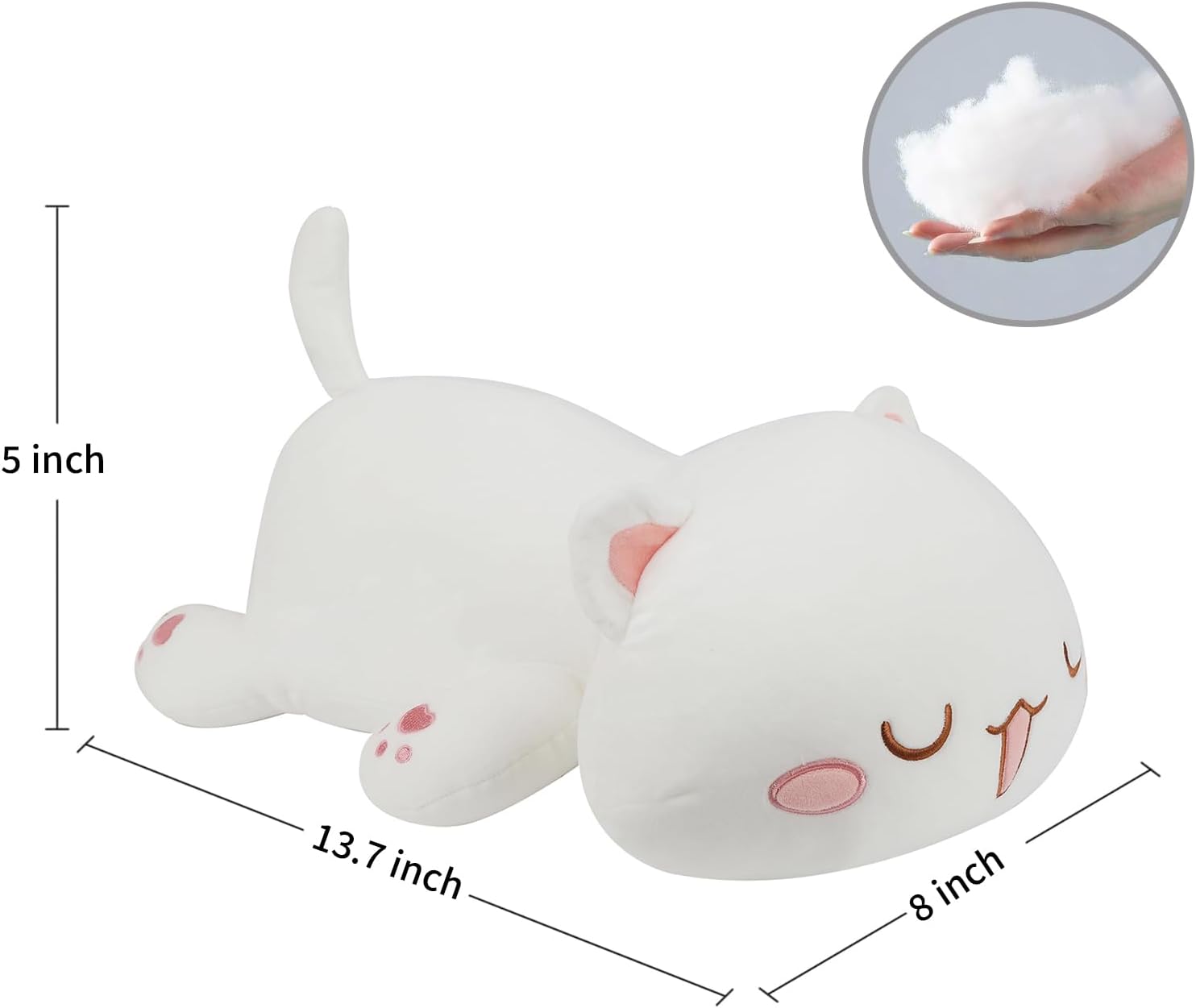 AFAN Cat Plush Pillow Toy for Kids Room Decor
