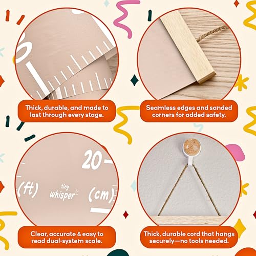 Tiny Whisper Kids Height Wall Chart