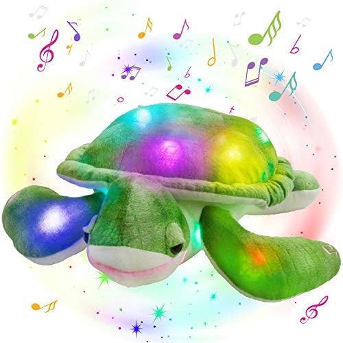Glow Guards 14 Inch Musical Sea Turtle Plush Pillow