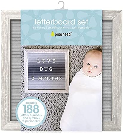 Pearhead 10x10 Letterboard Light Gray