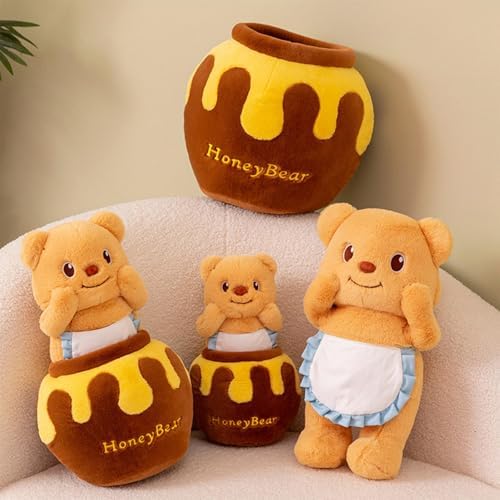 Cute Bear Plush Pillow with Honey Bar