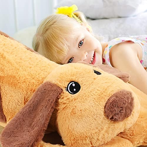 Queekay Plush Dog Pillow for Adults and Kids