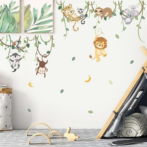 Jungle Animals Safari Wall Stickers for Kids Room