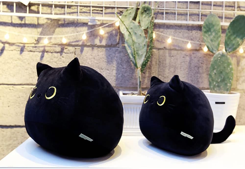 Black Cat Plush Pillow Toy For Kids Baby Girls