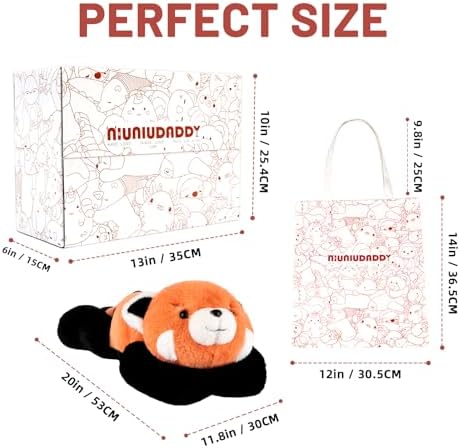Niuniu Daddy Weighted Red Panda Plush Pillow 1