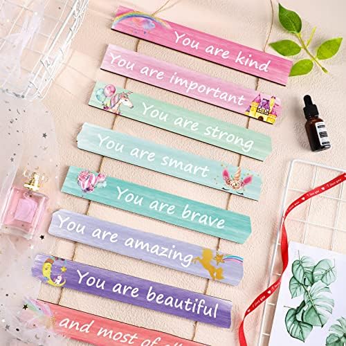 Yookeer 9 Piece Pink Wall Art for Girls